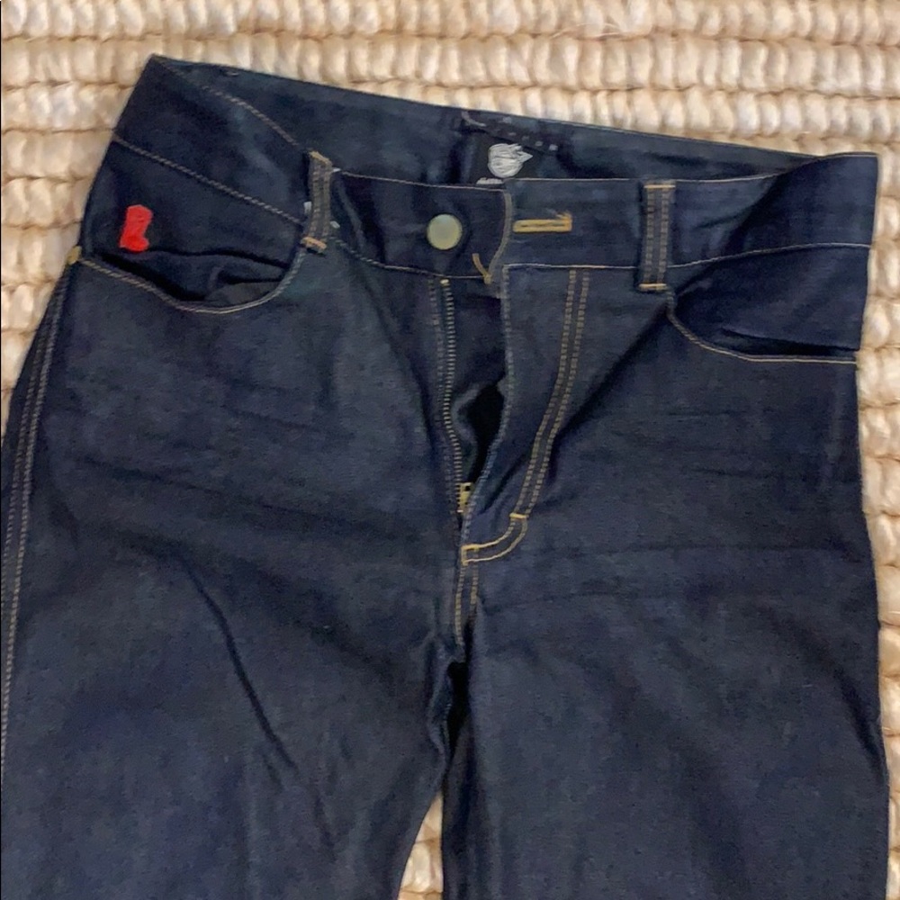 Dollhouse stretch highwaist blue denim cuffed jean